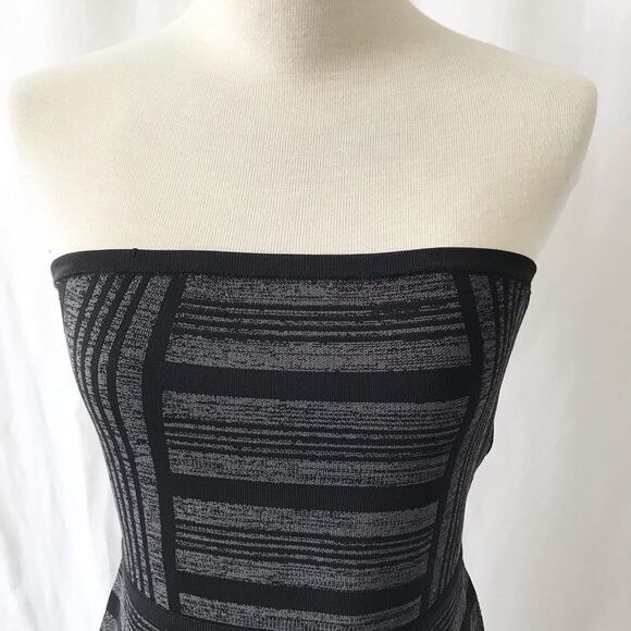 BCBG Maxazria strapless stripe bodycon Dress M - Picture 3 of 11